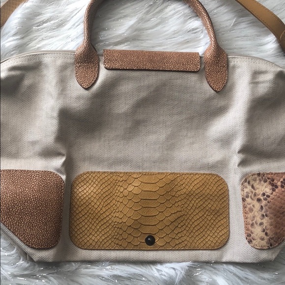 Rare Longchamp bag snakeskin trim - Picture 2 of 5